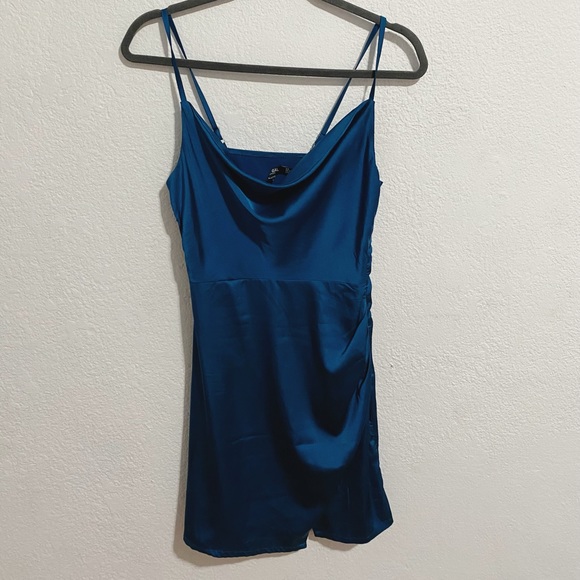 Nasty Gal Cowl Us Later Satin Mini Dress - Picture 3 of 11